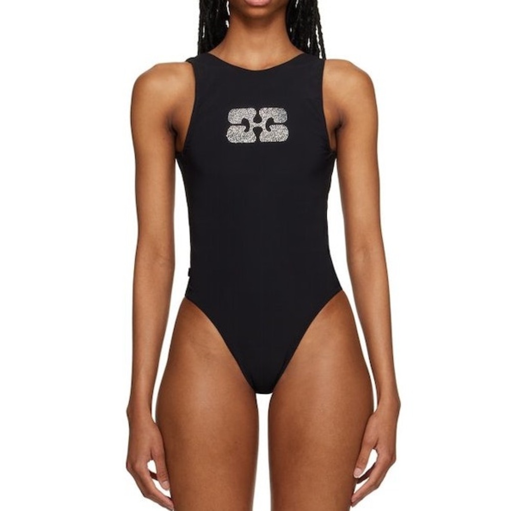 GANNI Sporty Matte Recycled Blend One-Piece Swimsuit
Black Size EU 38/US6 NWOT